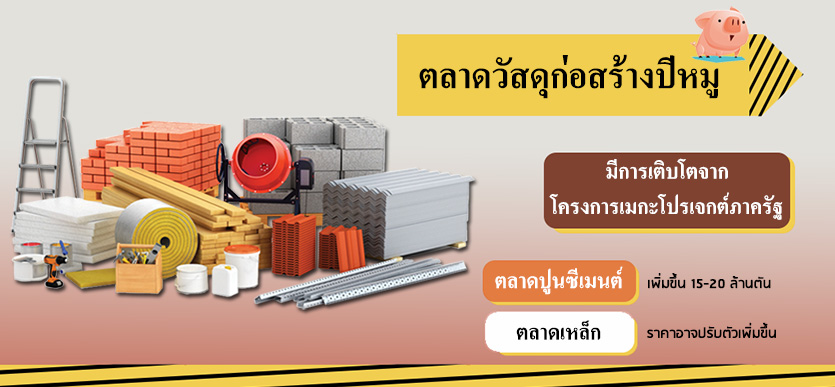 ตลาดวัสดุก่อสร้างปีหมู ยังคงเติบโตสดใส จากเมกะโปรเจกต์ภาครัฐ